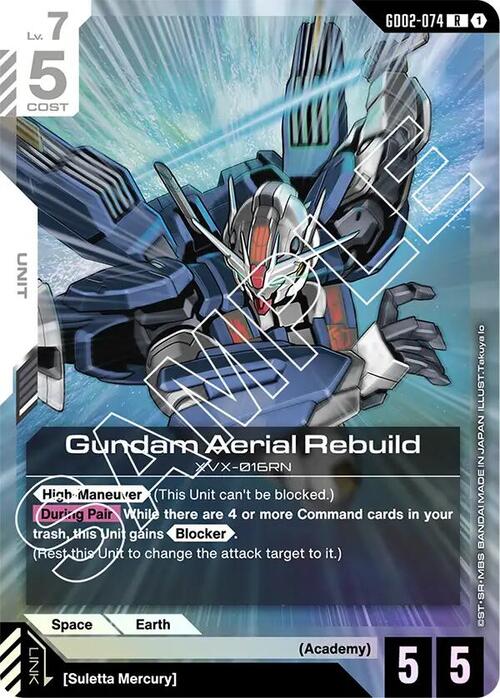 Gundam Aerial Rebuild Card Front