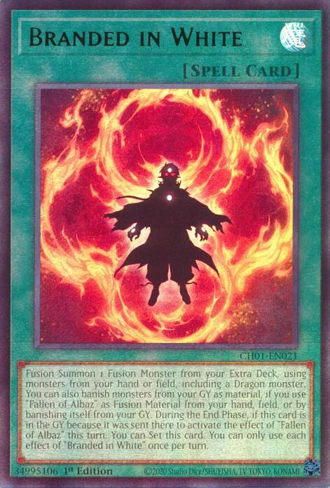 Branded in White Card Front