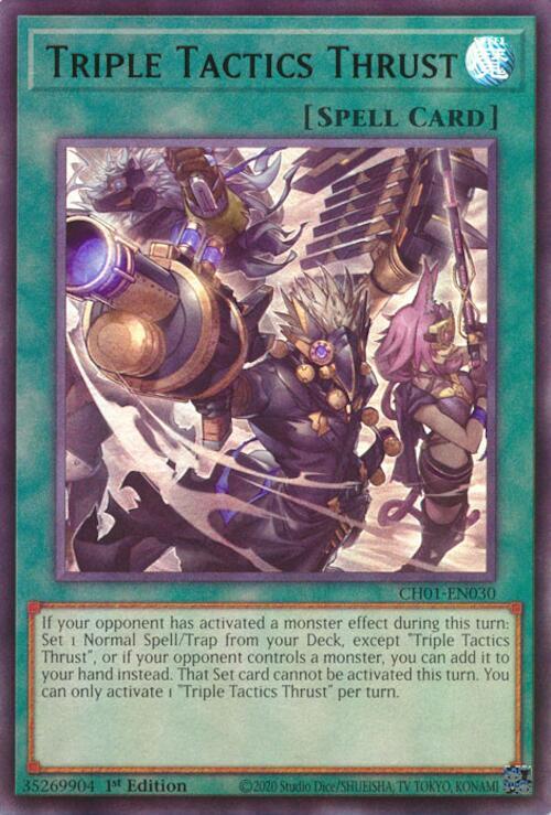 Triple Tactics Thrust Card Front