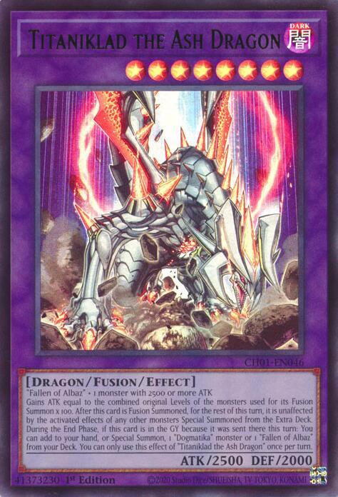 Titaniklad the Ash Dragon Card Front