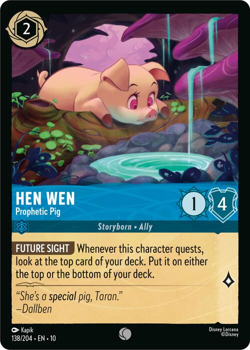 Hen Wen - Prophetic Pig Card Front