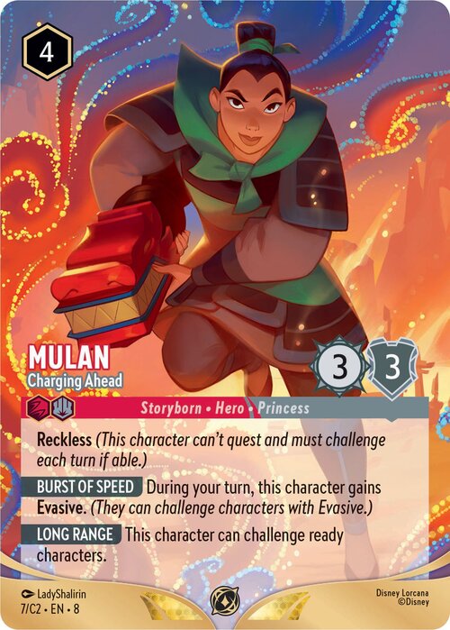 Mulan - Charging Ahead Card Front