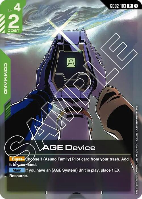 AGE Device Card Front