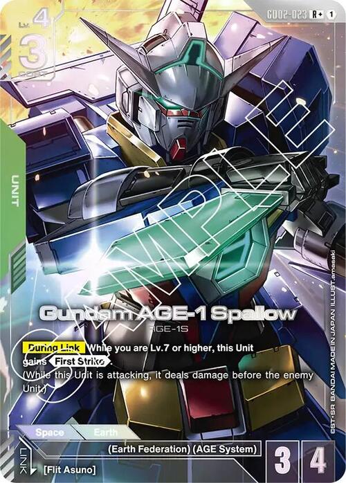Gundam AGE-1 Spallow Card Front