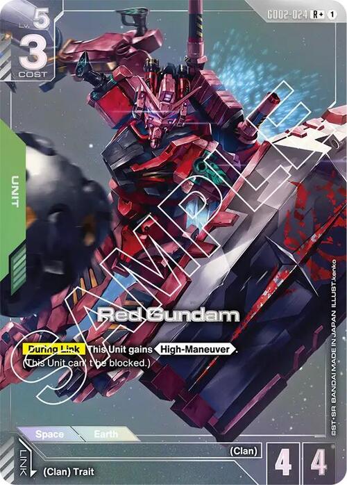 Red Gundam Card Front