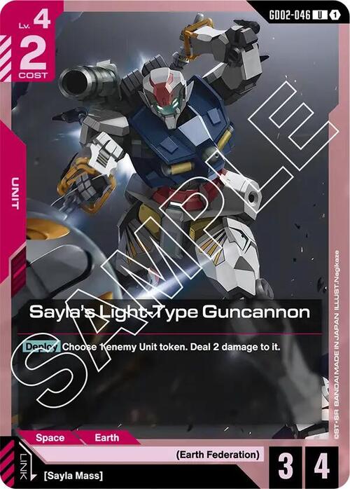 Sayla's Light-Type Guncannon Card Front