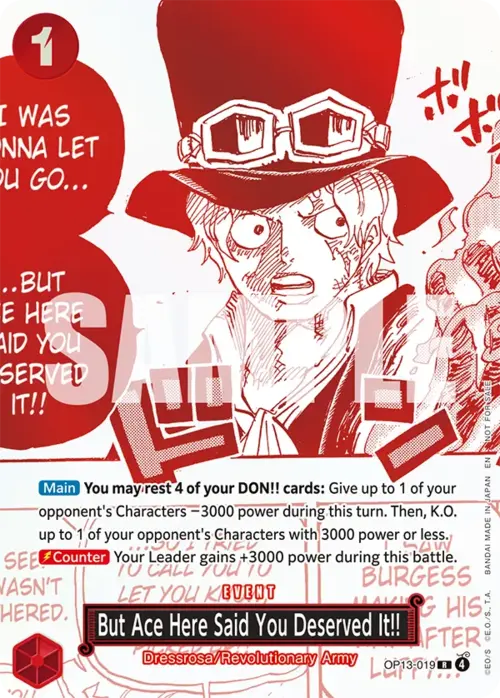 But Ace Here Said You Deserved It!! Card Front