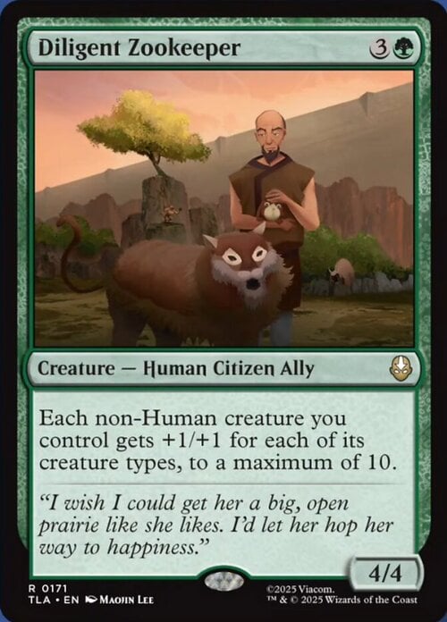 Diligent Zookeeper Card Front