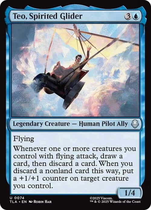 Teo, Spirited Glider Card Front
