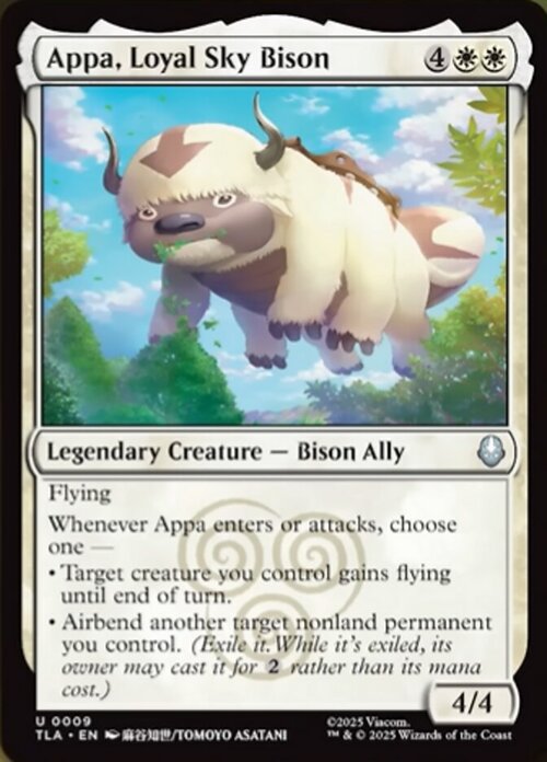 Appa, Loyal Sky Bison Card Front