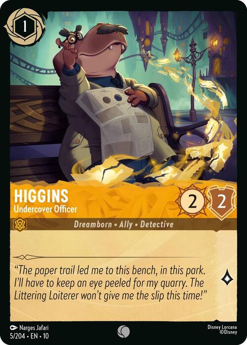 Higgins - Undercover Officer Card Front