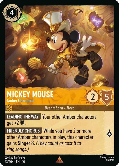 Mickey Mouse - Amber Champion Card Front