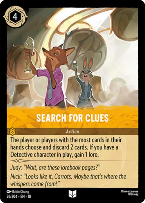 Search For Clues Card Front