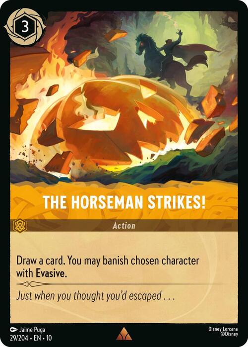 The Horseman Strikes! Card Front