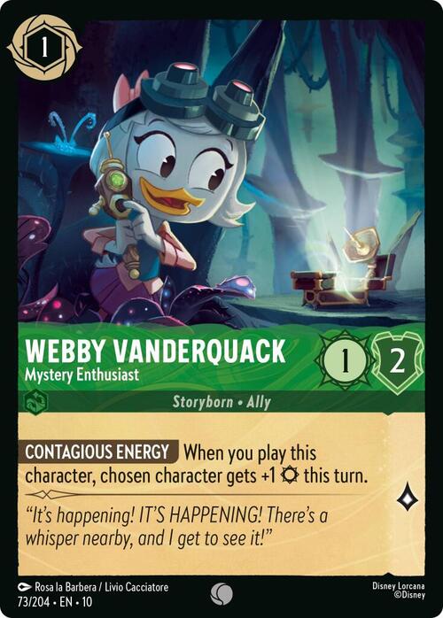 Webby Vanderquack - Mystery Enthusiast Card Front