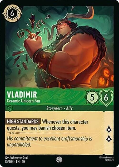 Vladimir - Ceramic Unicorn Fan Card Front