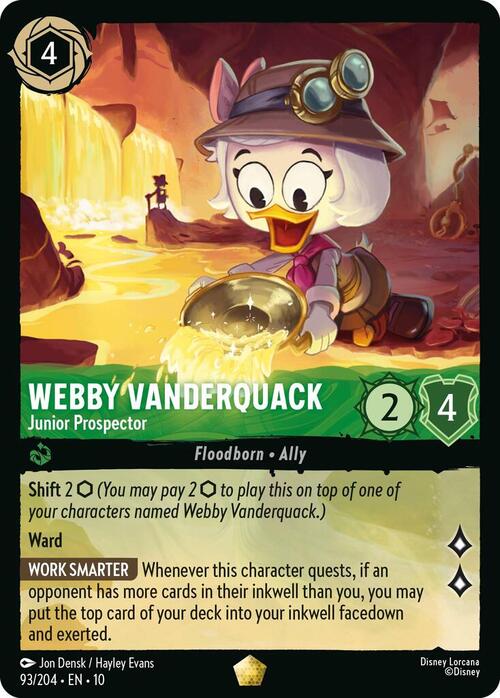 Webby Vanderquack - Junior Prospector Card Front