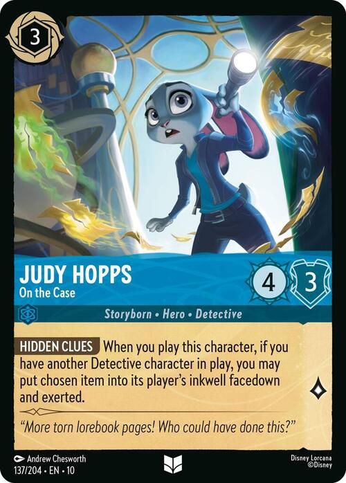 Judy Hopps - On the Case Card Front