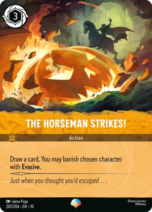 The Horseman Strikes! Card Front