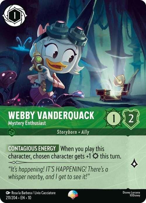 Webby Vanderquack - Mystery Enthusiast Card Front