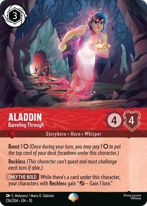 Aladdin - Barreling Through Card Front