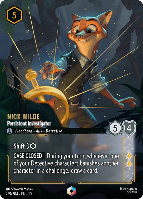 Nick Wilde - Persistent Investigator Card Front