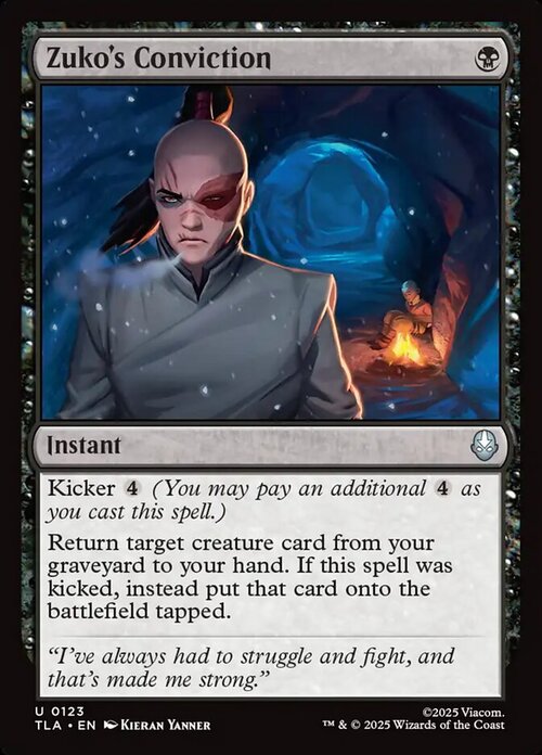 Zuko's Conviction Card Front