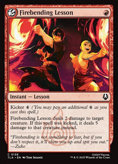 Firebending Lesson Card Front