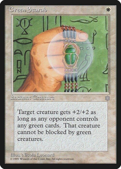 Green Scarab Card Front