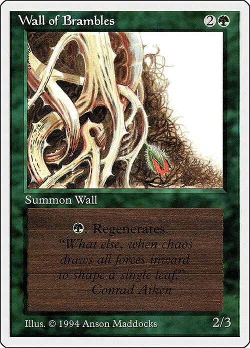 Wall of Brambles Card Front