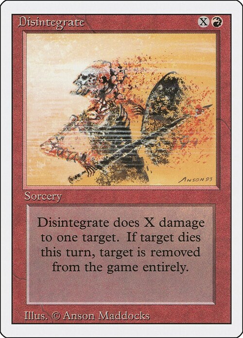 Disintegrate Card Front