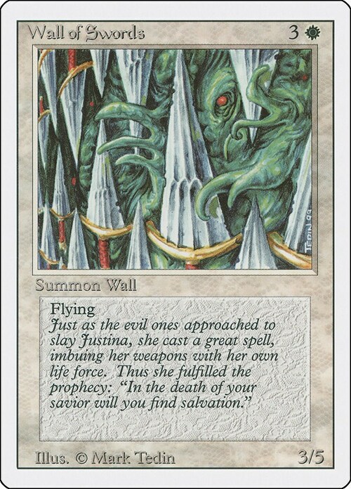 Wall of Swords Card Front