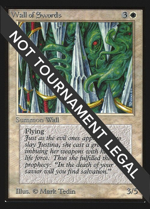 Wall of Swords Card Front