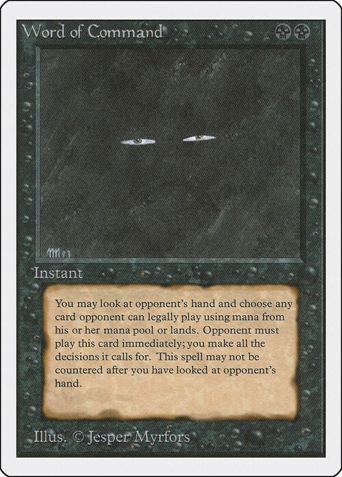 Word of Command Card Front