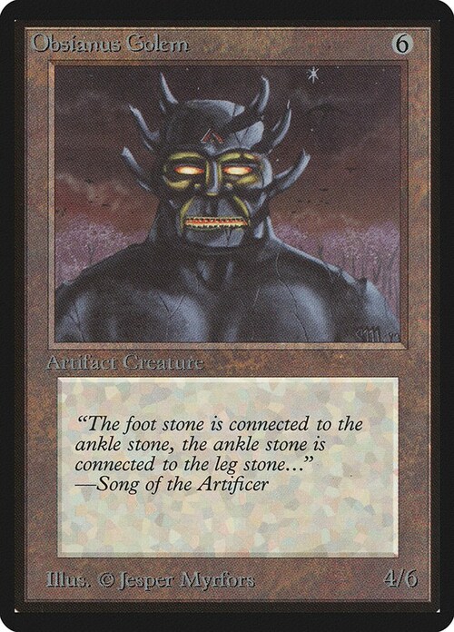 Obsianus Golem Card Front