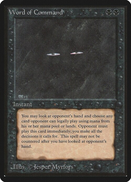 Word of Command Card Front