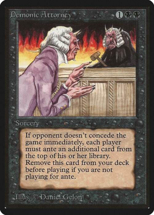 Demonic Attorney Card Front