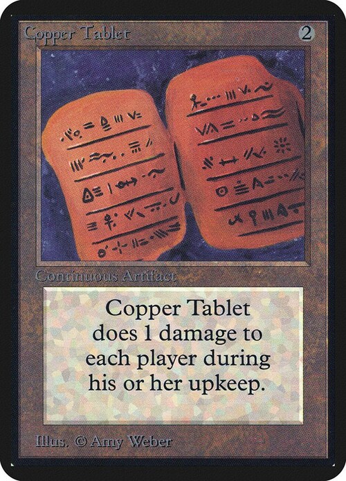 Copper Tablet Card Front