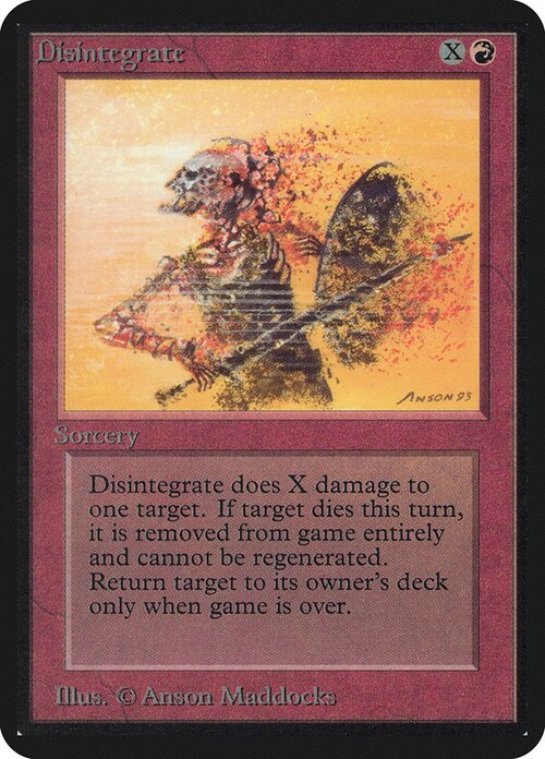 Disintegrate Card Front