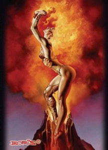 50 "Boris Vallejo - Mistress of Fire" Deck Protector Sleeves