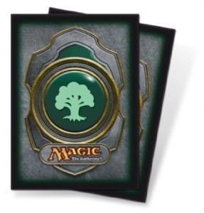 80 Green Circled Manasymbol Sleeves