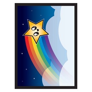 50 Rainbow Star Sleeves