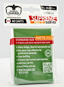 80 Ultimate Guard Supreme Matte Sleeves (Green)