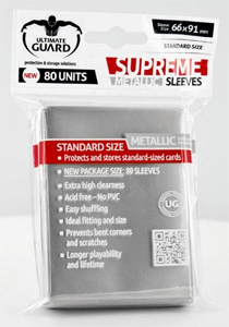 80 Ultimate Guard Supreme Metallic Sleeves (Silver)