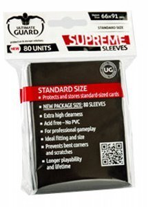80 Ultimate Guard Supreme Sleeves (Black)