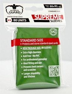 80 Ultimate Guard Supreme Sleeves (Green)