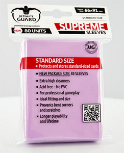 80 Ultimate Guard Supreme Sleeves (Pink)
