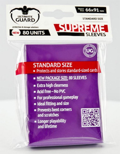 80 Ultimate Guard Supreme Sleeves (Purple)