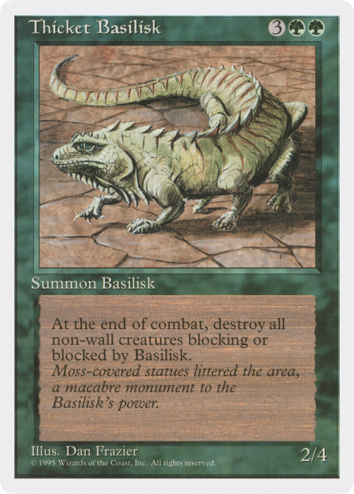 Thicket Basilisk Card Front