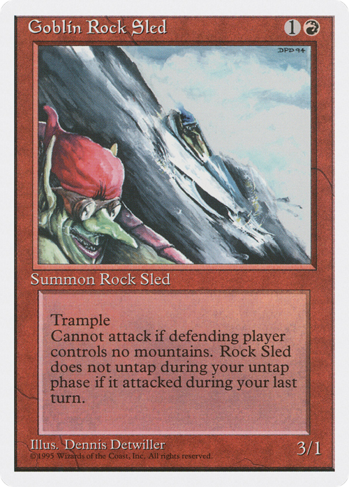 Goblin Rock Sled Card Front